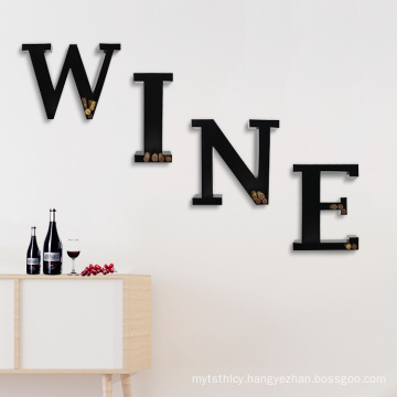 Modern design good quality monogram wine decorative letter wine cork holder